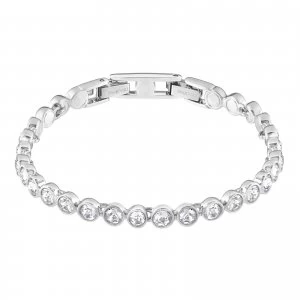 Image of Swarovski Tennis Clear Crystal Rhodium Plated Bracelet Jewellery