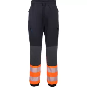 Image of Portwest KX3 Hi Vis Flexi Trousers Black / Orange M 31"