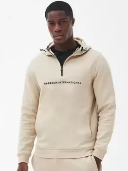 Image of Barbour International Motored Overhead Hoodie - Cream, Size S, Men