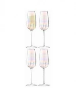 Image of Lsa International Pearl Champagne Flutes Set Of 4