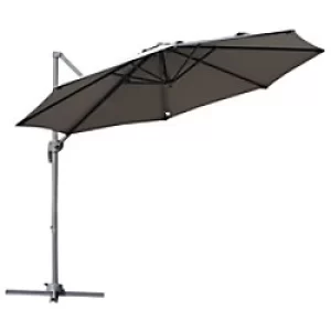 Image of Outsunny Umbrella 84D-052GY Aluminum, Steel, Polyester Grey