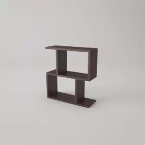 Image of Sawyer Side End Table with Open Shelves, Space Saver Modern Side Table ,Living Room Side Bedside Table - Wenge - Decorotika