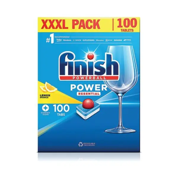 Image of Finish Finish Power Essential Dishwasher Tabs Lemon (Pack of 100) 3260933 3260933