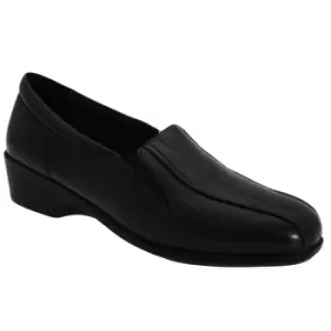Image of Mod Comfys Womens/Ladies Flexible Slip-On Twin Gusset Shoes (6 UK) (Black)