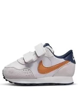 Image of Nike Md Valiant Infants Girls Trainers - White/Navy/Tan, Light Pink, Size 8.5