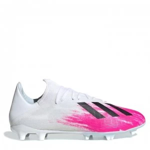 Image of adidas X 19.3 Football Boots Firm Ground - White/ShockPink