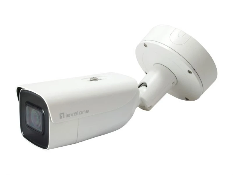 Image of LevelOne Gemini Zoom IP Camera. 8-Mp. H.265. 802.3At. PoE. IR Leds. In
