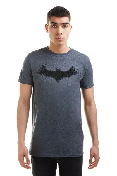 Image of DC Comics Batman Bat Logo Cotton T-Shirt Dark Grey