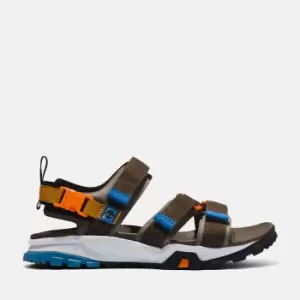 Image of Timberland Garrison Trail Webbing-strap Sandal For Men In Grey Or Greige Grey, Size 7.5