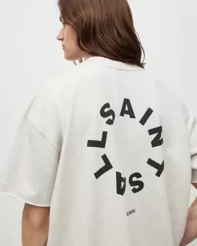 Image of AllSaints Kayden Oversized Crew Neck Logo T-Shirt