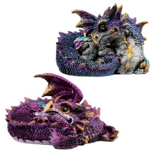 Image of Sleeping Elements Dragon (Pack Of 4) Figurine