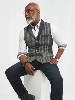 Image of Joe Browns Mix It Up Waistcoat - Grey, Size 40, Men