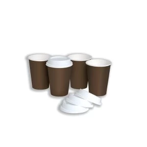Image of Coffee Cup and Drink Through Lid Combi Pack 10oz 296ml Pack of 50