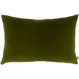 Image of Furn Contra Geometric Texture Velvet Cushion Cover, Olive, 40 x 60 Cm