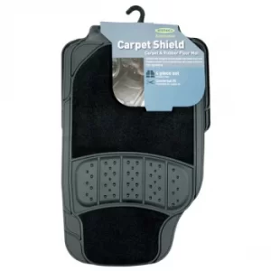 Image of Ring Carpet Shield Rubber & Carpet Floor Mat Black