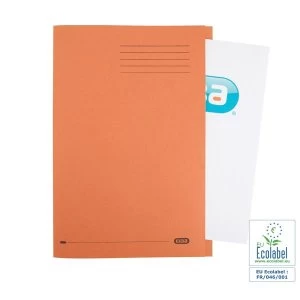 Image of Elba Foolscap Square Cut Folder Heavyweight 285gsm Orange Pack of 100