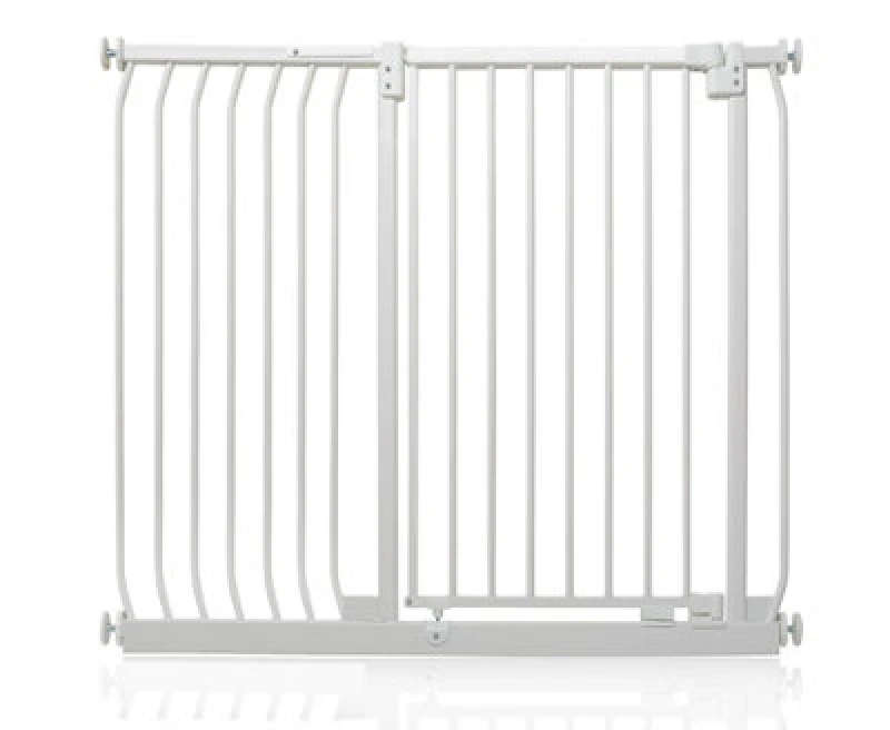 Image of Safetots Extra Tall Elite Safety Gate, 116Cm - 125Cm, Matt White, Extra Tall 96.8Cm In Height, Pressure Fit Stair Gate