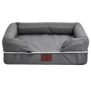 Image of Bunty Grey Waterproof Cosy Couch Dog Bed Grey