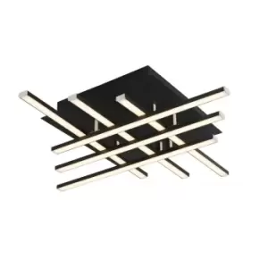 Image of Matrix Integrated LED Flush Fitting 6 Light Black