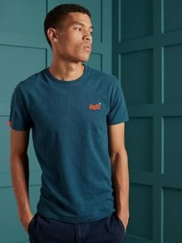 Image of Superdry Orange Label Vintage T-Shirt - Blue Size M Men