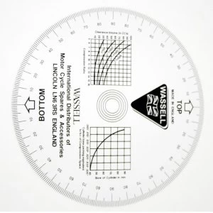 Image of GS29046 - TIMING DISC White P.V.C. Engine Diameter 190mm. Branded 'WASSELL'