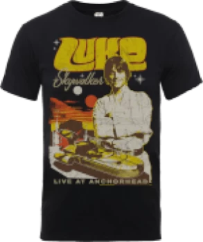 Image of Star Wars Luke Skywalker Rock Poster T-Shirt - Black - S