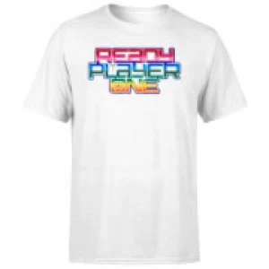 Image of Ready Player One Rainbow Logo T-Shirt - White - 4XL
