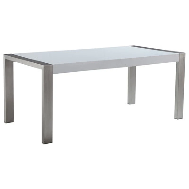 Image of Beliani Dining Table Arctic Silver 180 Cm 90 Cm