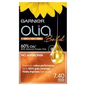 Image of Garnier Olia 7.40 Intense Copper Permanent Hair Dye Orange