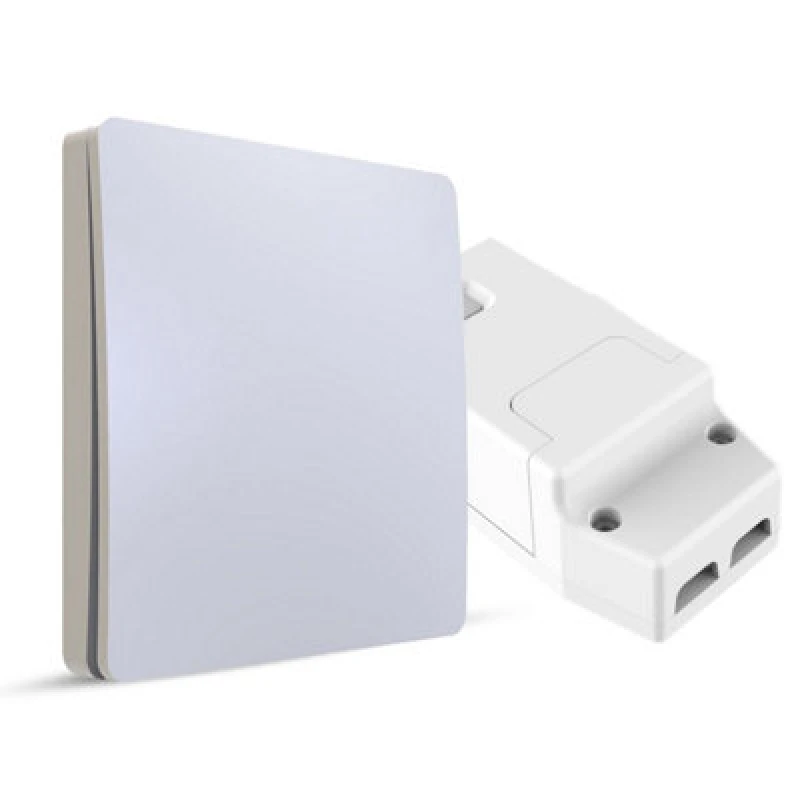 Image of Ener-J 1 Gang Wireless Kinetic Switch (White Body) + 100W Rf + Dimmable Receiver