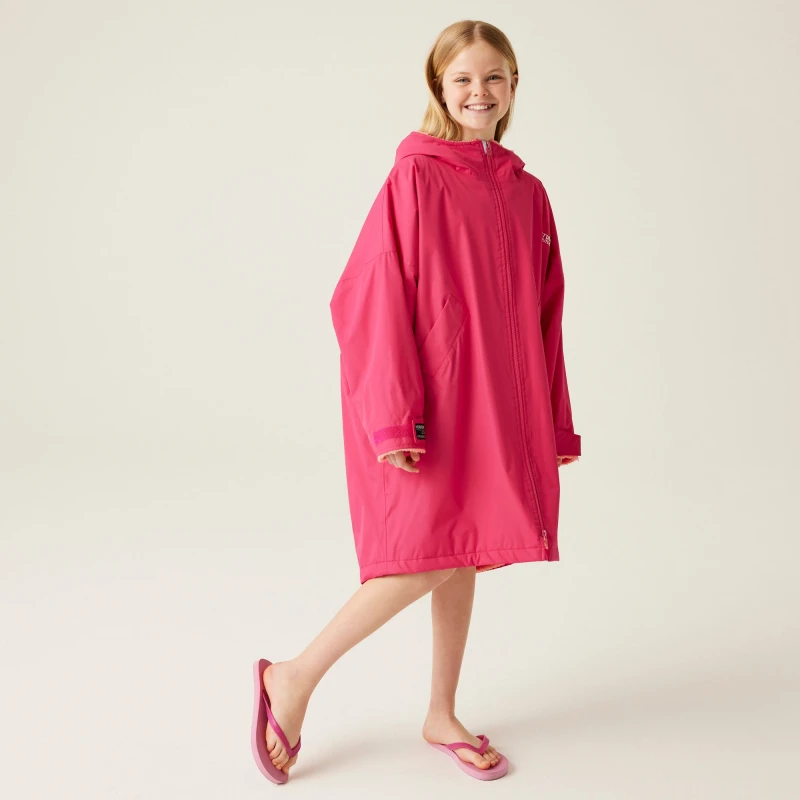 Image of Regatta Waterproof Robe Juniors - Pink Pink 5-9yrs