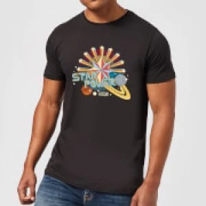 Image of Captain Marvel Star Power Mens T-Shirt - Black - M
