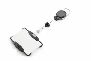 Image of Durable ID card holder with badge reel EXTRA STRONG for 1 card
