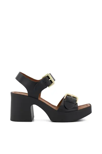 Image of Dune London 'Jenies' Leather Sandals Black
