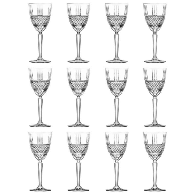 Image of RCR Crystal Brillante Wine Glasses - 290ml - Pack of 12 in Clear Clear Unisex