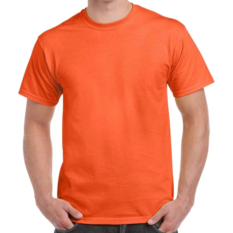 Image of Gildan Mens Heavy Cotton T-Shirt in Orange Size: 3XL Orange Male 3XL