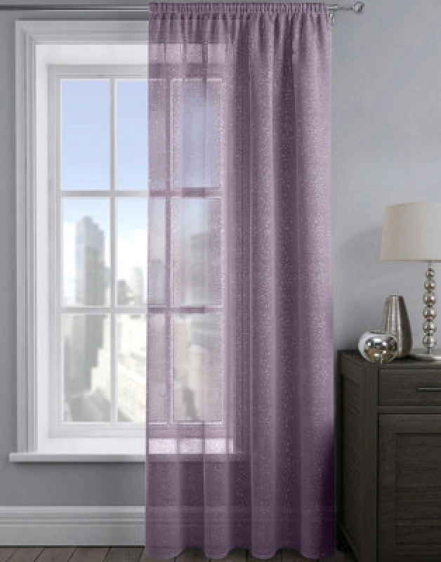 Image of Velosso Alessandria Sparkle Slot Top Voile Panel - Mauve