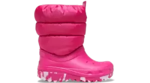 Image of Crocs Toddler Classic Neo Puff Boot Boots Kids Candy Pink C9