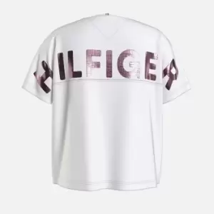 Image of Tommy Hilfiger Girls Metallic Foil T-Shirt - White - 7 Years