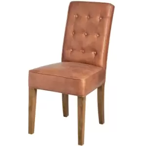 Image of Tan Faux Leather Dining Chair