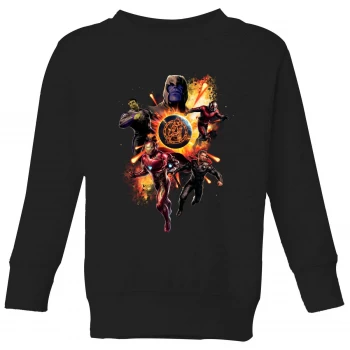 Image of Avengers: Endgame Explosion Team Kids Sweatshirt - Black - 7-8 Years