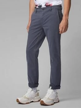Image of Boss Schino Slim Fit Chino Trousers - Washed Navy