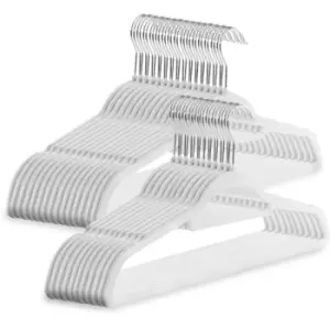 Image of Velvet Coat Hangers White - Pack of 50 M&W - White