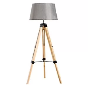 Image of HOMCOM Floor Lamp Grey 650 x 650 x 1,430 mm