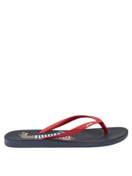 Image of Joules Printed Flip Flop - Navy