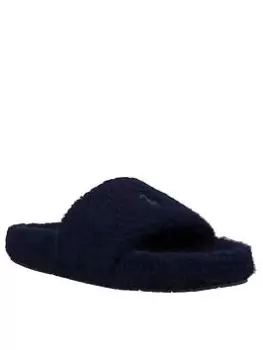 Image of Polo Ralph Lauren Hendrick Fleece Slippers - Navy, Size 41, Men