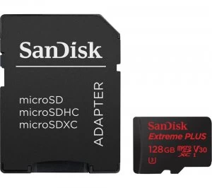 Image of SanDisk Extreme Plus 128GB MicroSDXC Memory Card