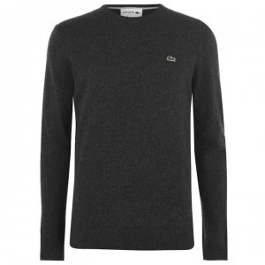 Image of Lacoste Crew Knit Sweater - Grey 1DR