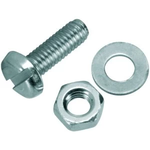 Image of Wickes Machine Screws With Nut and Washer - M4 x 12mm Pack of 10
