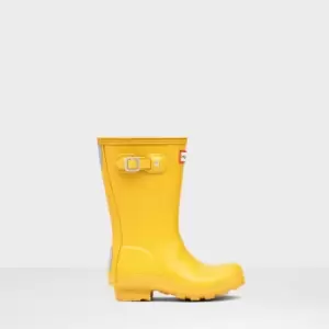 Image of Hunter Original Big Kids Wellington Boots - Yellow - UK 1 Kids